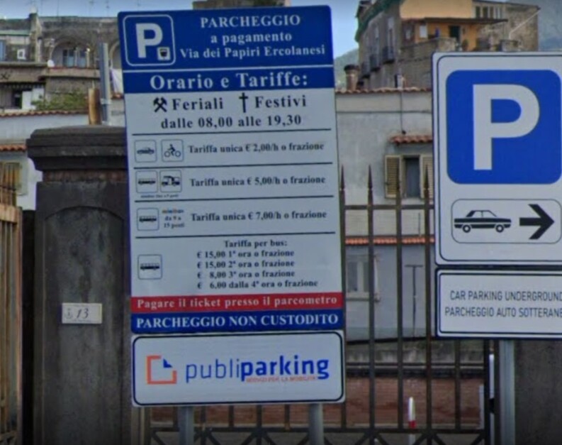 parcheggio ercolano prezzi