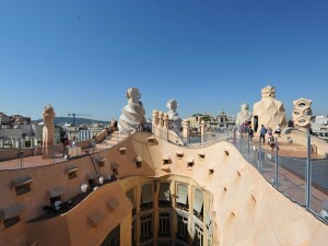 Casa Mila vista tetto Barcellona