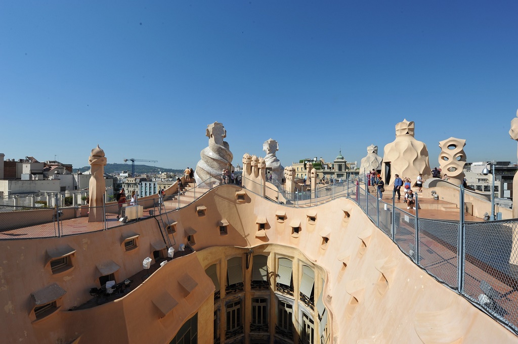 Casa Mila vista tetto Barcellona